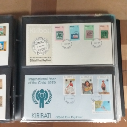 95 - Large Quality album and slipcase conatining a collection of 92 First Day Covers from Kiribati, some ... 