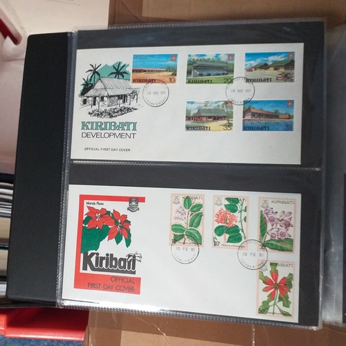95 - Large Quality album and slipcase conatining a collection of 92 First Day Covers from Kiribati, some ... 
