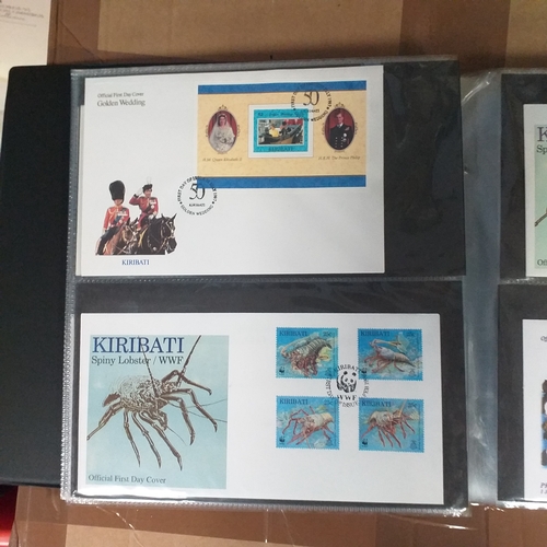 95 - Large Quality album and slipcase conatining a collection of 92 First Day Covers from Kiribati, some ... 