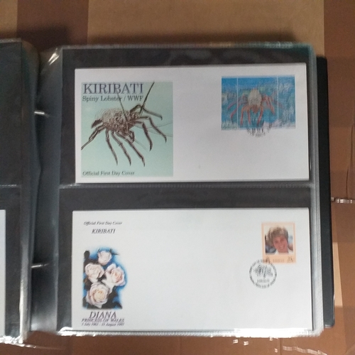 95 - Large Quality album and slipcase conatining a collection of 92 First Day Covers from Kiribati, some ... 