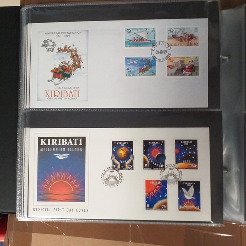 95 - Large Quality album and slipcase conatining a collection of 92 First Day Covers from Kiribati, some ... 