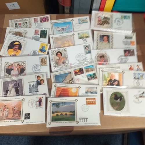 96 - Benham Silks - 106GB Covers featuring Jersey, Guernsey, Alderney and Isle of Man. A lovely collectio... 
