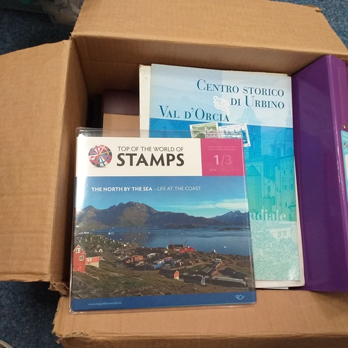 98 - Glory Box of post cards and postal history loose and in albums