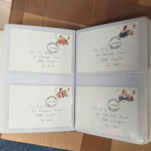 98 - Glory Box of post cards and postal history loose and in albums