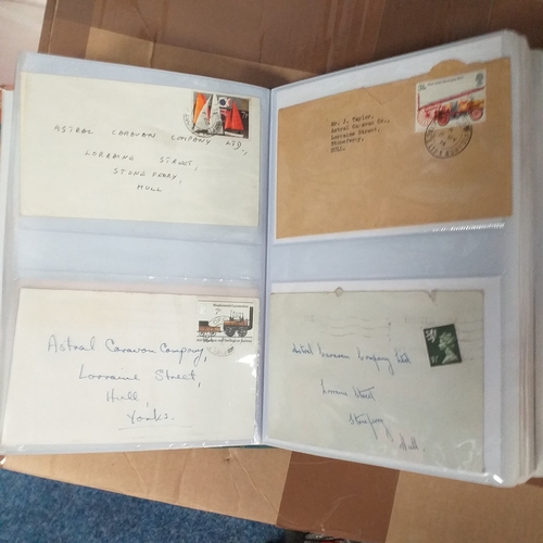 98 - Glory Box of post cards and postal history loose and in albums