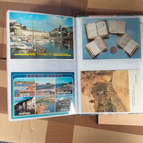 98 - Glory Box of post cards and postal history loose and in albums