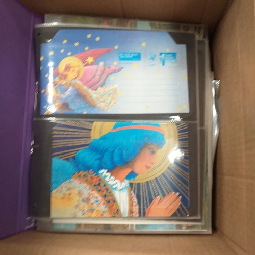 98 - Glory Box of post cards and postal history loose and in albums