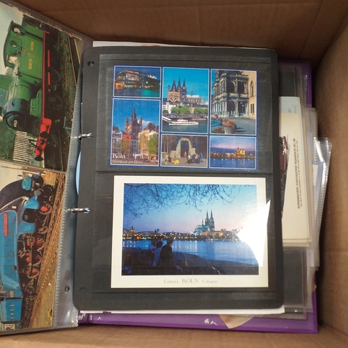 98 - Glory Box of post cards and postal history loose and in albums