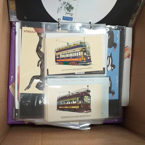 98 - Glory Box of post cards and postal history loose and in albums