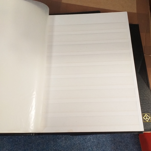 111 - 3 x Boxed black Lighthouse stock books, 16 page/32 sides all in excellent condition.