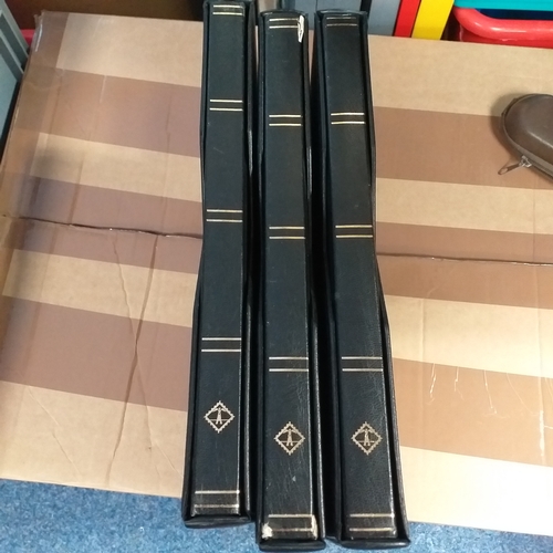 111 - 3 x Boxed black Lighthouse stock books, 16 page/32 sides all in excellent condition.
