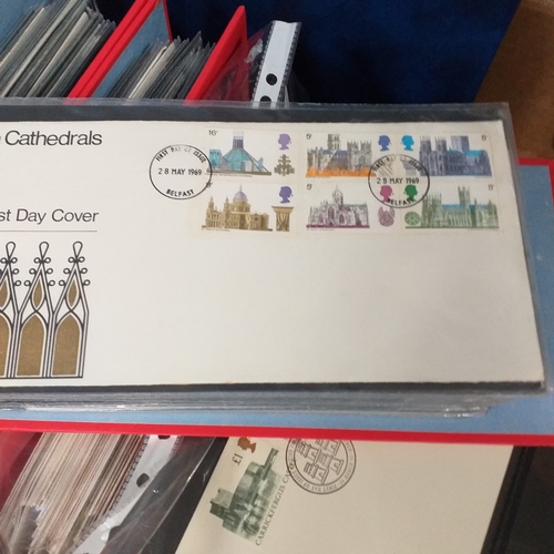 100 - GB FDC Collection of commemorative covers in 2 boxes 1960's-2019, looks complete from early 1980's. ... 