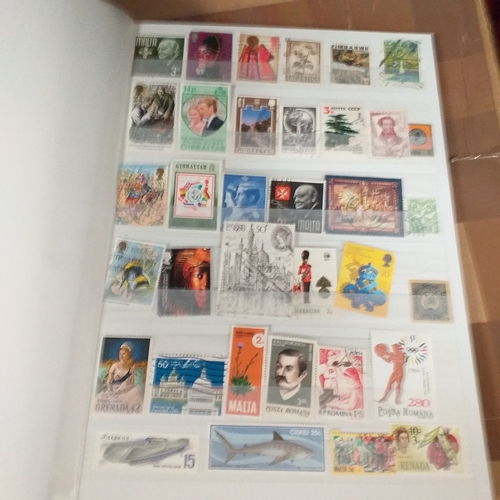 130 - 5 X W H Smith 8 page 16 side stock books with World stamps mint and used, includes GB, viewing requi... 