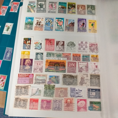 130 - 5 X W H Smith 8 page 16 side stock books with World stamps mint and used, includes GB, viewing requi... 