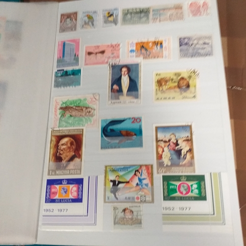 130 - 5 X W H Smith 8 page 16 side stock books with World stamps mint and used, includes GB, viewing requi... 