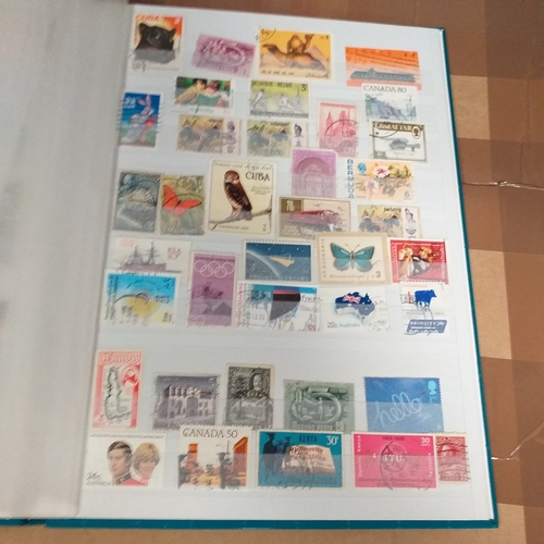 130 - 5 X W H Smith 8 page 16 side stock books with World stamps mint and used, includes GB, viewing requi... 