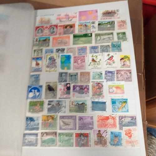 130 - 5 X W H Smith 8 page 16 side stock books with World stamps mint and used, includes GB, viewing requi... 