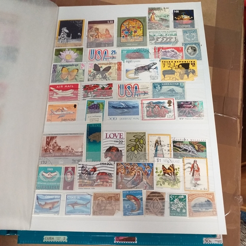 130 - 5 X W H Smith 8 page 16 side stock books with World stamps mint and used, includes GB, viewing requi... 