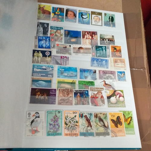 130 - 5 X W H Smith 8 page 16 side stock books with World stamps mint and used, includes GB, viewing requi... 