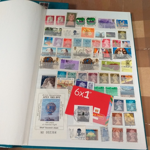 130 - 5 X W H Smith 8 page 16 side stock books with World stamps mint and used, includes GB, viewing requi... 