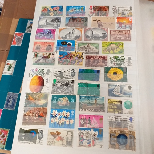 131 - 5 X W H Smith 8 page 16 side stock books with World stamps mint and used, includes GB, viewing requi... 