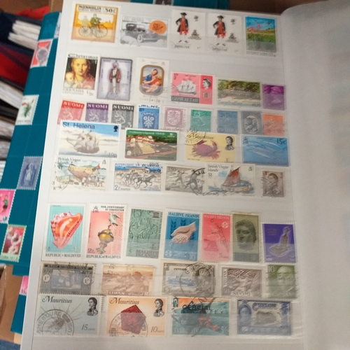 131 - 5 X W H Smith 8 page 16 side stock books with World stamps mint and used, includes GB, viewing requi... 