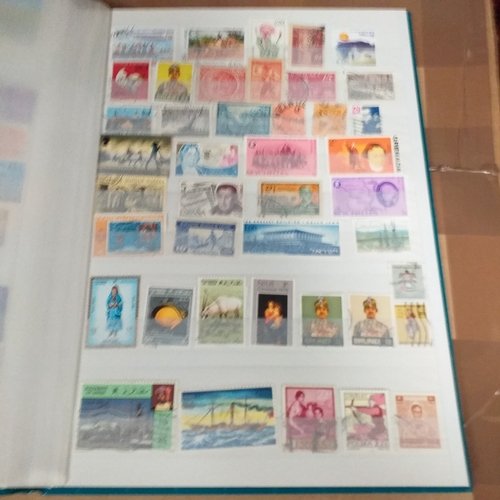131 - 5 X W H Smith 8 page 16 side stock books with World stamps mint and used, includes GB, viewing requi... 