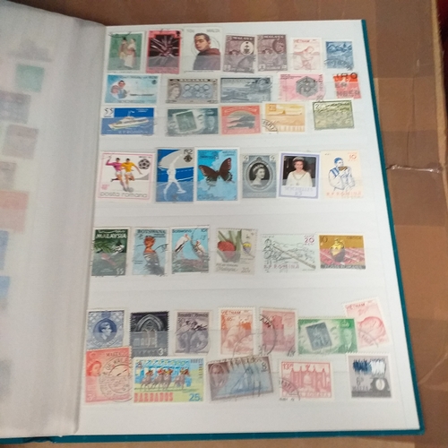 131 - 5 X W H Smith 8 page 16 side stock books with World stamps mint and used, includes GB, viewing requi... 