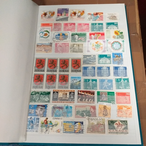 131 - 5 X W H Smith 8 page 16 side stock books with World stamps mint and used, includes GB, viewing requi... 