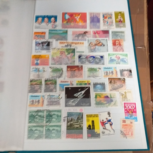 131 - 5 X W H Smith 8 page 16 side stock books with World stamps mint and used, includes GB, viewing requi... 