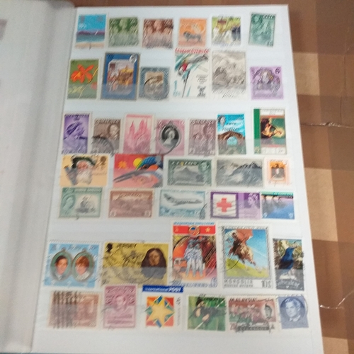 131 - 5 X W H Smith 8 page 16 side stock books with World stamps mint and used, includes GB, viewing requi... 