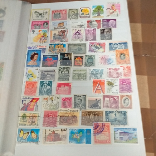131 - 5 X W H Smith 8 page 16 side stock books with World stamps mint and used, includes GB, viewing requi... 