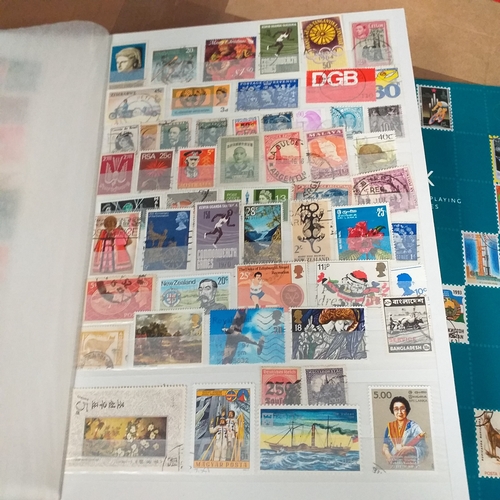 131 - 5 X W H Smith 8 page 16 side stock books with World stamps mint and used, includes GB, viewing requi... 