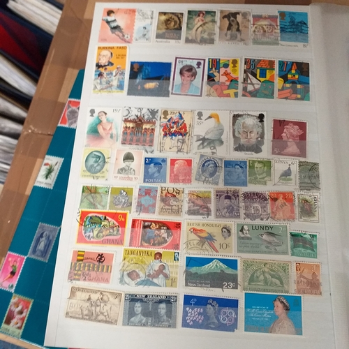 131 - 5 X W H Smith 8 page 16 side stock books with World stamps mint and used, includes GB, viewing requi... 