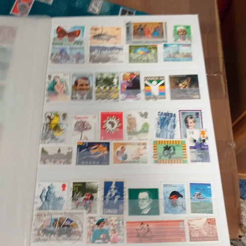 132 - 4 x W H Smith plus a Fil-i-Safe 8 page 16 side stock books with World stamps mint and used, includes... 