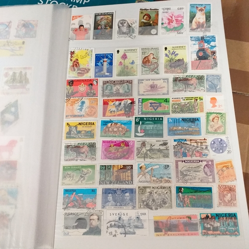 132 - 4 x W H Smith plus a Fil-i-Safe 8 page 16 side stock books with World stamps mint and used, includes... 
