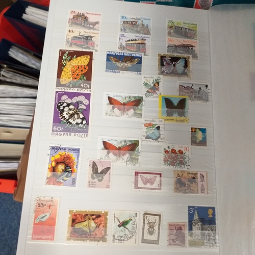 132 - 4 x W H Smith plus a Fil-i-Safe 8 page 16 side stock books with World stamps mint and used, includes... 