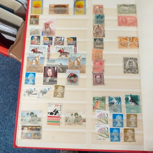 132 - 4 x W H Smith plus a Fil-i-Safe 8 page 16 side stock books with World stamps mint and used, includes... 