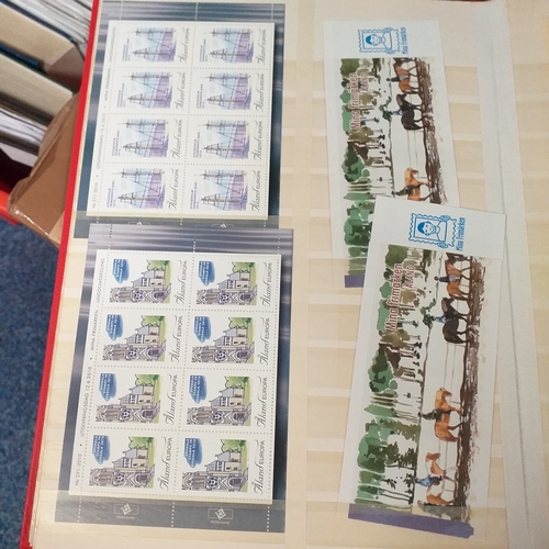 132 - 4 x W H Smith plus a Fil-i-Safe 8 page 16 side stock books with World stamps mint and used, includes... 