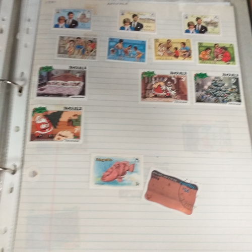 155 - Anguilla collection in a 2 ring binder mint/used, 1967 to late 1980's, Mostly mint, some used issues