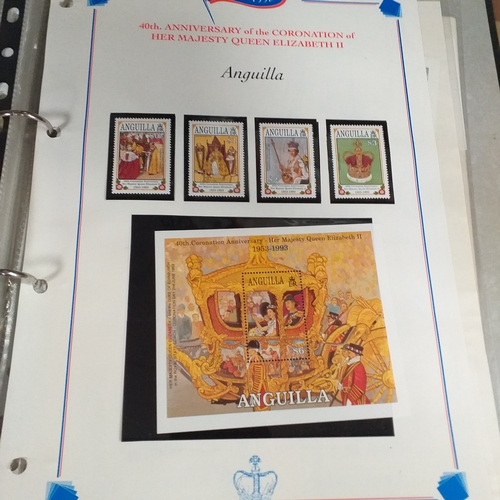 155 - Anguilla collection in a 2 ring binder mint/used, 1967 to late 1980's, Mostly mint, some used issues