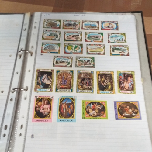 155 - Anguilla collection in a 2 ring binder mint/used, 1967 to late 1980's, Mostly mint, some used issues