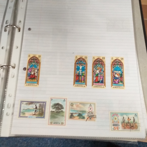 155 - Anguilla collection in a 2 ring binder mint/used, 1967 to late 1980's, Mostly mint, some used issues