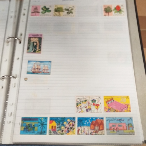 155 - Anguilla collection in a 2 ring binder mint/used, 1967 to late 1980's, Mostly mint, some used issues