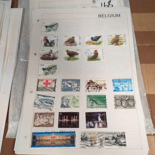168 - Belgium substantial collection (many 100's) on 50+ pages approx, mint and used includes good selecti... 