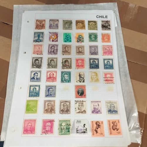 184 - Chile small collection on 20 + pages, mostly used early to recent.