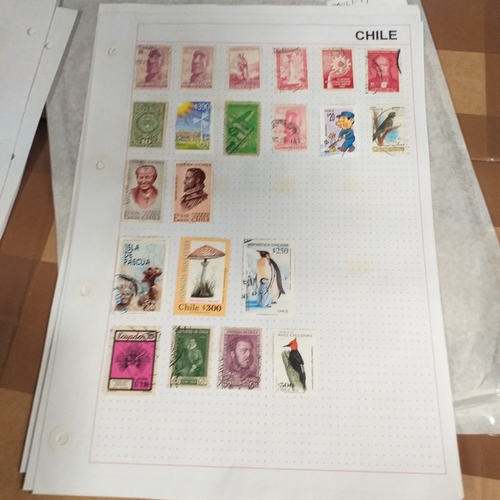 184 - Chile small collection on 20 + pages, mostly used early to recent.