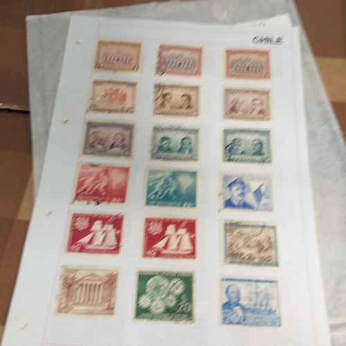 184 - Chile small collection on 20 + pages, mostly used early to recent.