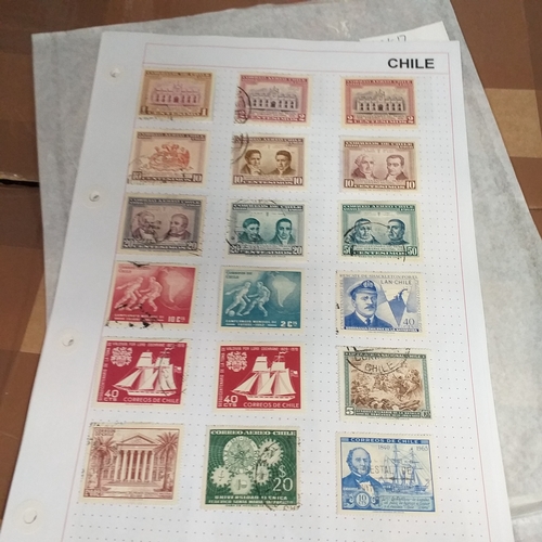 184 - Chile small collection on 20 + pages, mostly used early to recent.