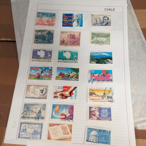 184 - Chile small collection on 20 + pages, mostly used early to recent.